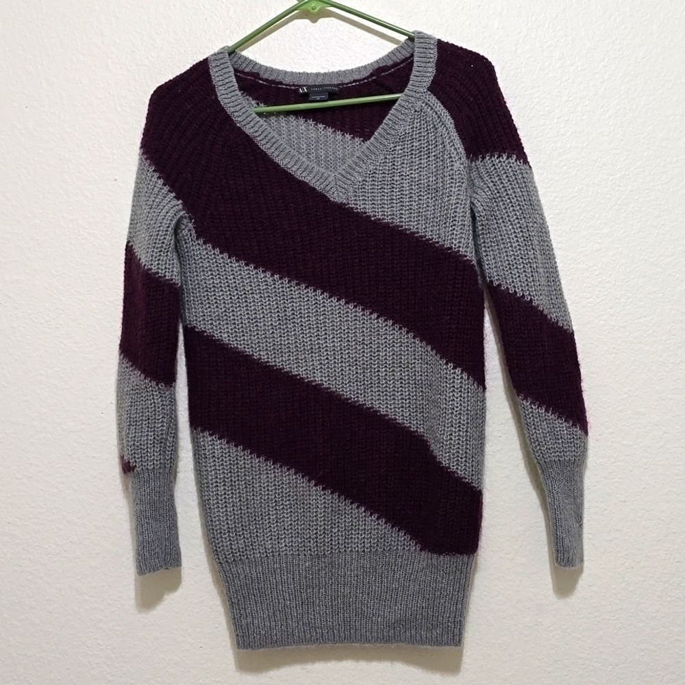 A/X Armani‎ exchange color block vneck sweater  xs